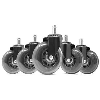 QERNTPEY Furniture Casters,Swivel Casters,Replacement Casters,Small Casters,for Carts,Tables,Chairs,with Brakes,Screws,2swivel+2brake,38mm/1.5in 