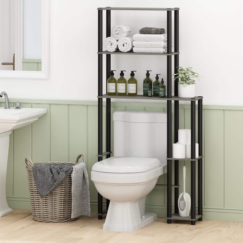 Turn-N-Tube French Oak Grey/ Black Toilet Space Saver with 5-Shelves price history on PriceWatchPro