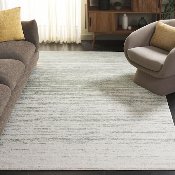 Adirondack 6 ft. x 9 ft. Sage/Ivory Abstract Area Rug