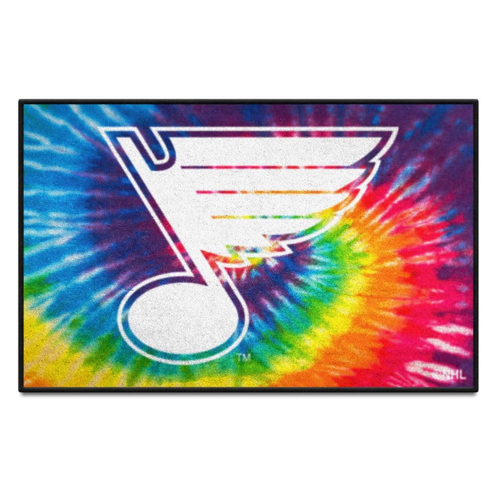 Fanmats St Louis Blues Tie Dye 19 In X 30 In Starter Mat Accent Rug