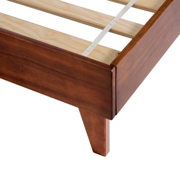 Welwick Designs Solid Wood Walnut Queen, Queen Solid Platform Bed