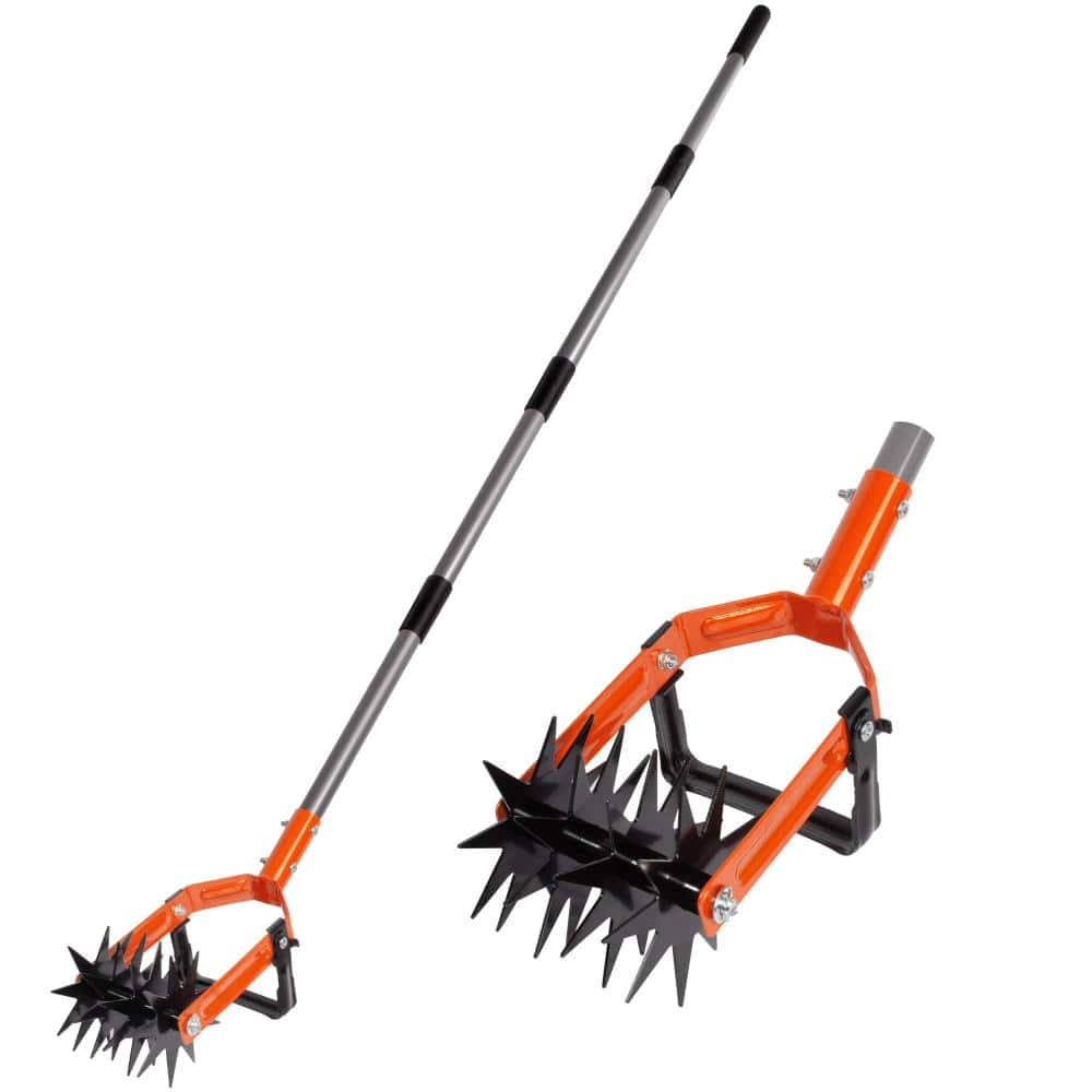 73 in. Adjustable Stainless Steel Rotary Cultivator and Soil Aerator with Star-Shaped Tines and Integrated Weeder Blade price history on PriceWatchPro