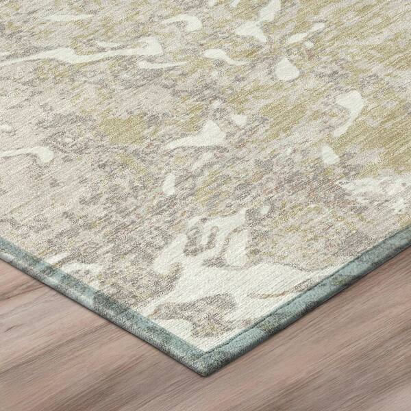 Chantille Machine Washable Indoor/Outdoor Abstract ACN3163 Ivory 5 ft. x 7 ft. 6 in. Area Rug