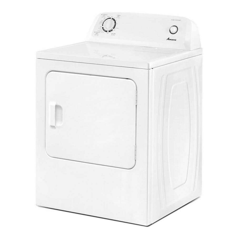 White 6.5 cu. ft. Electric Dryer with Moisture Sensing
