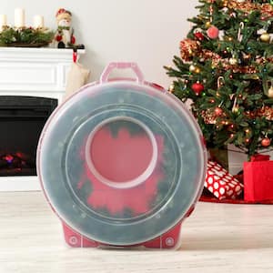30 in. Wreath Storage Box in Red