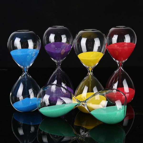 Afoxsos Purple Sand Hourglass 15-Minutes Timer with Durable Glass