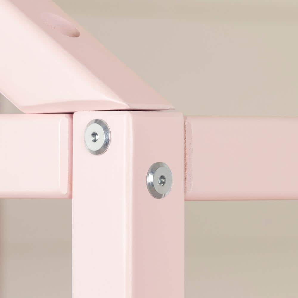 Pink Twin Wood Frame House Bed