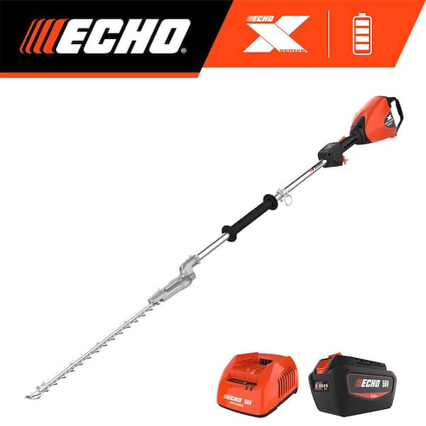56-Volt 21in. X Series Double-Sided Reciprocating Pole Hedge Trimmer w/ 42 in. Shaft and 5.0Ah Battery and Rapid Charger