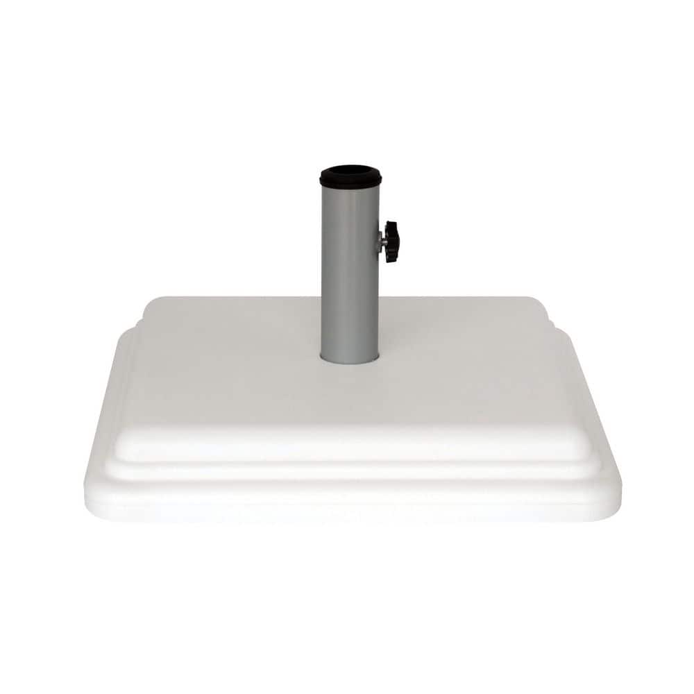 16.48 in. 40 lb. Steel Patio Umbrella Base in White for Use with Table Accommodates 1 in.-1.5 in. Pole Sizes for Outdoor price history on PriceWatchPro
