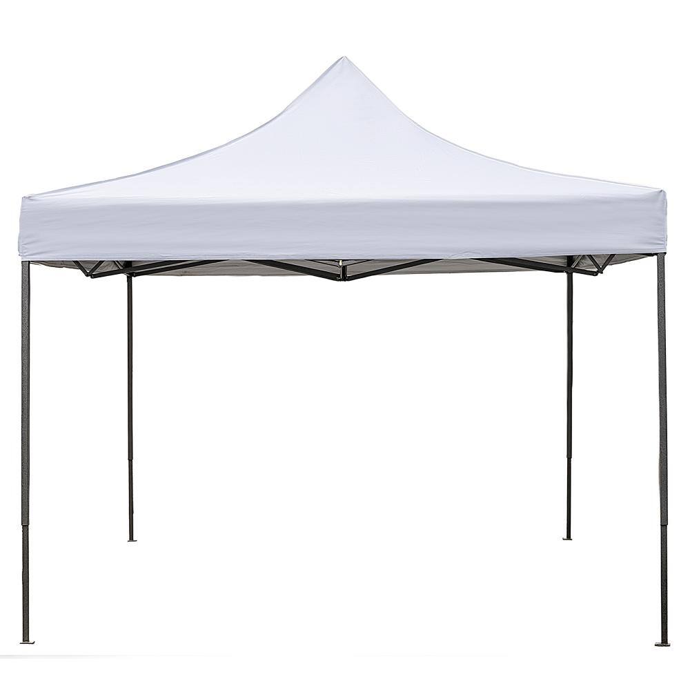 10x10 Pop Up White Metal Canopy Tent with 3 Adjustable Heights (6.7-7.3ft), Sandbags Stakes Ropes Carry Bag price history on PriceWatchPro