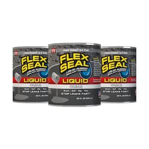 1 qt. Flex Seal Liquid Clear Liquid Rubber Sealant Coating (3-Pack)
