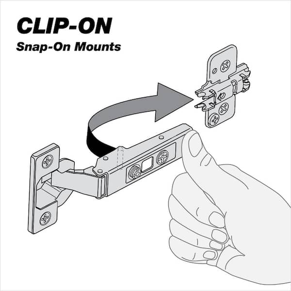 Blum Full Overlay Frameless Cabinet Clip Hinge (2-Pack) Blum Full Overlay Frameless Cabinet Clip Hinge (2-Pack)
