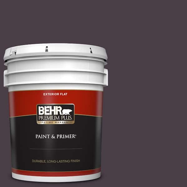 BEHR PREMIUM PLUS 5 gal. #PPU17-20 Eclectic Purple Flat Exterior Paint & Primer