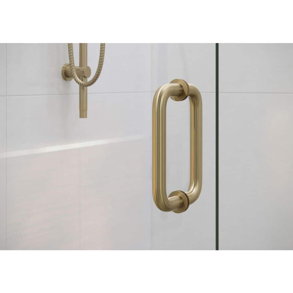 Illume 34" x 78" Frameless Shower Door with Brushed Bronze Hardware