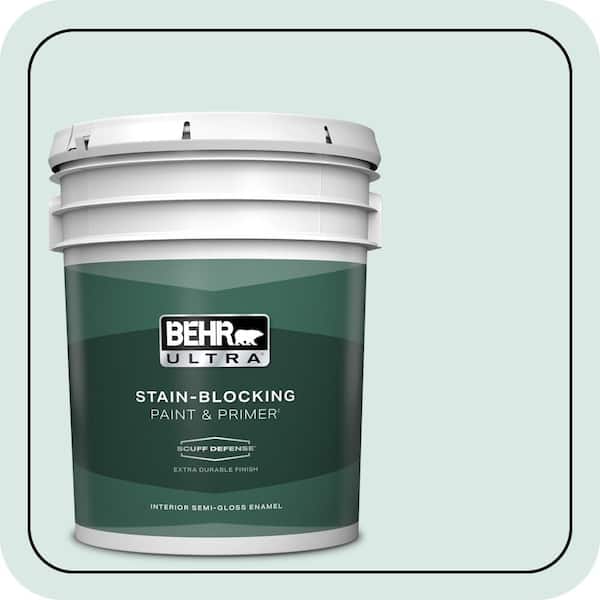 BEHR ULTRA 5 gal. Home Decorators Collection #HDC-WR15-5 Arctic Flow Extra Durable Semi-Gloss Enamel Interior Paint & Primer