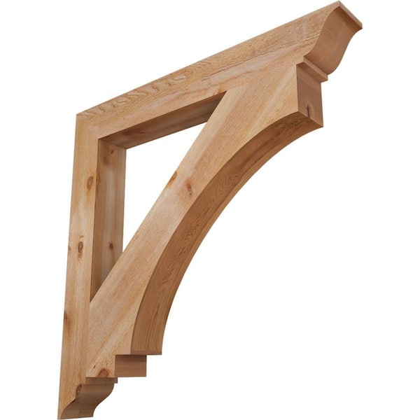 Ekena Millwork 6 in. x 48 in. x 48 in. Western Red Cedar Imperial Traditional Rough Sawn Bracket