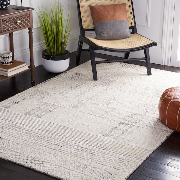 Glamour Natural/Ivory 6 ft. x 9 ft. Geometric Area Rug