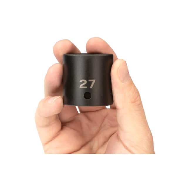 TEKTON 1/2 in. Drive x 27 mm 6-Point Impact Socket SID22127 - The