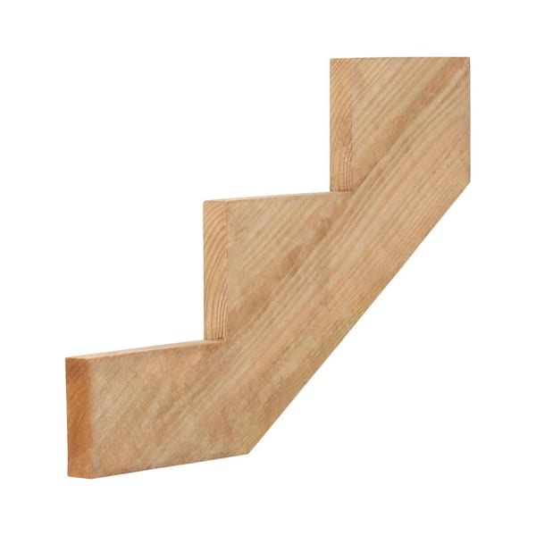 ProWood 3-Step Pressure-Treated Cedar-Tone Pine Stair Stringer