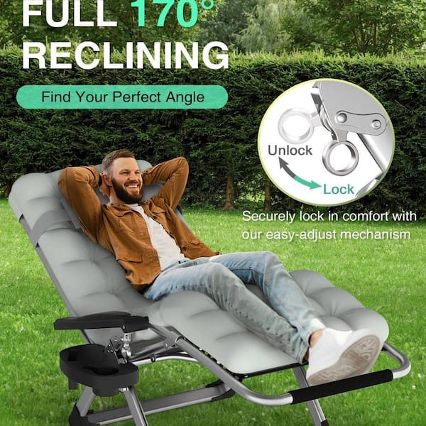 SEEUTEK Zero Gravity Lounge Chair-Foldable Alloy Steel Recliner