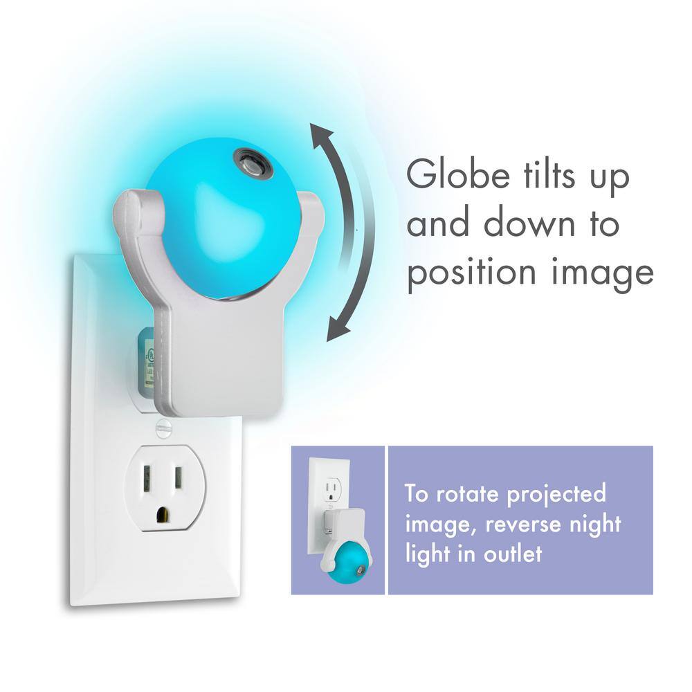 Projectables Solar System LED Plug-in Night Light with Globe Projector