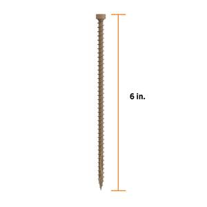 0.155 in. x 6 in. Truss Head Star Drive Structural Truss Wood Screw - PROTECH Ultra 4 Exterior Coated (500-Pack)