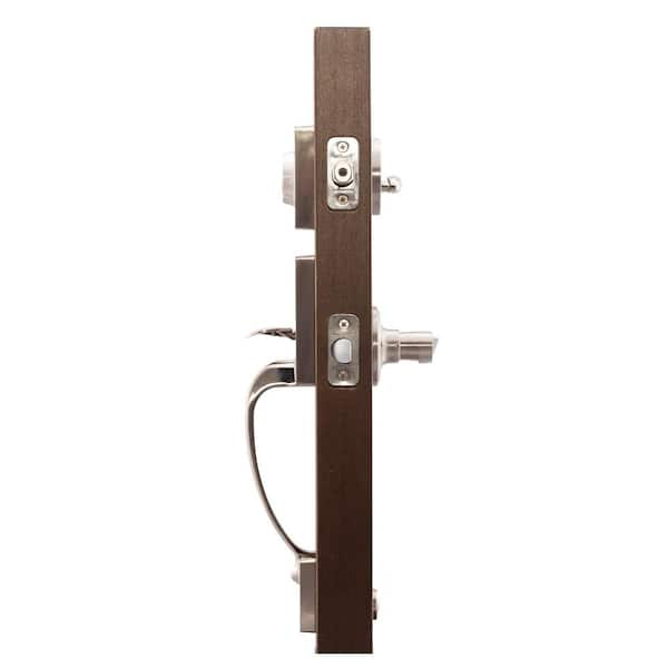 Copper Creek Craftsman Satin Stainless Door Handleset with Left