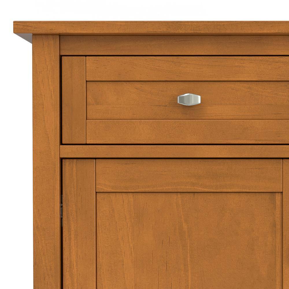 Light Golden Brown Solid Wood 36" Freestanding Storage Cabinet