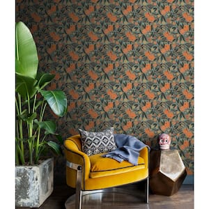Teal Clementine Garden Peel and Stick Wallpaper Sample