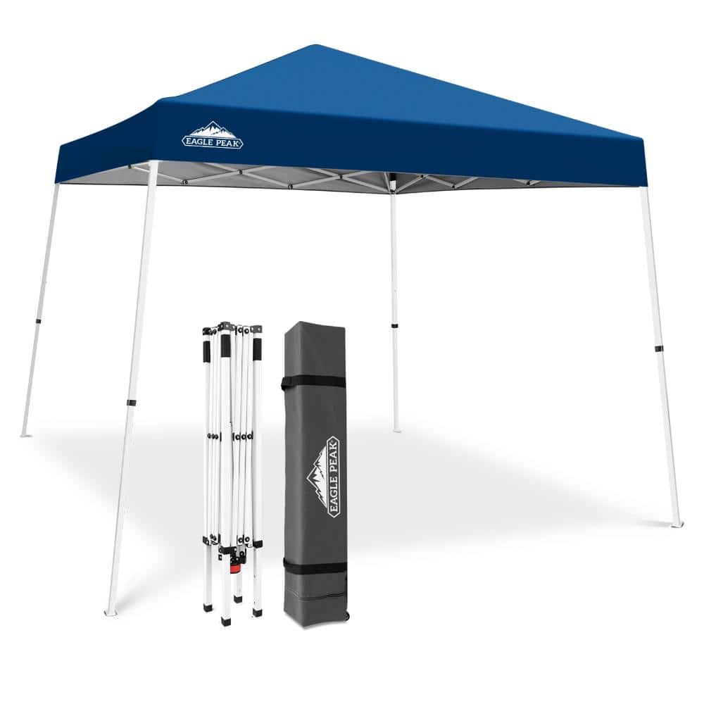 EAGLE PEAK 10 ft. W x 10 ft. D Slant Leg Pop-Up Canopy Tent E64EPT