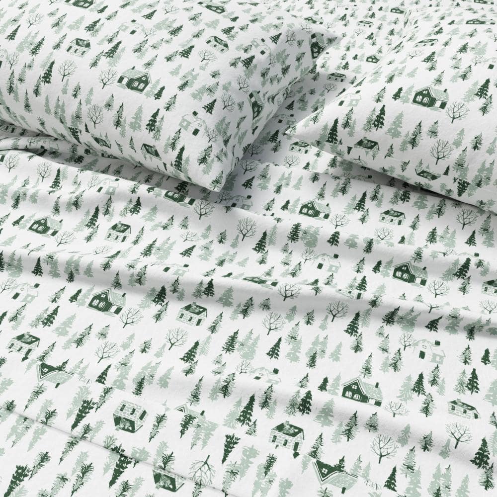 Sets Questions Instruments FRESHFOLDS Turkish Cotton Christmas Printed Flannel Sheet Set (Queen ...