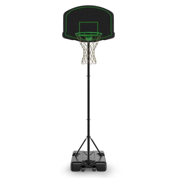 Unbranded 30 in. Outdoor Basketball Hoop System Stand, Backboard, Height Adjustable, Fillable Base with Wheels, Kids Youth