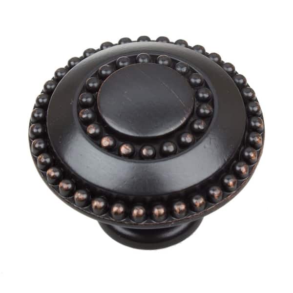 GlideRite 1-3/8 in. Dia Oil Rubbed Bronze Round Celtic Medallion Cabinet Knob (10-Pack)