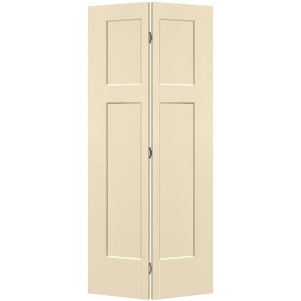 Masonite 36 in. x 80 in. 3-Panel Winslow Hollow Core Golden Haystack Molded Composite Bi-Fold Door