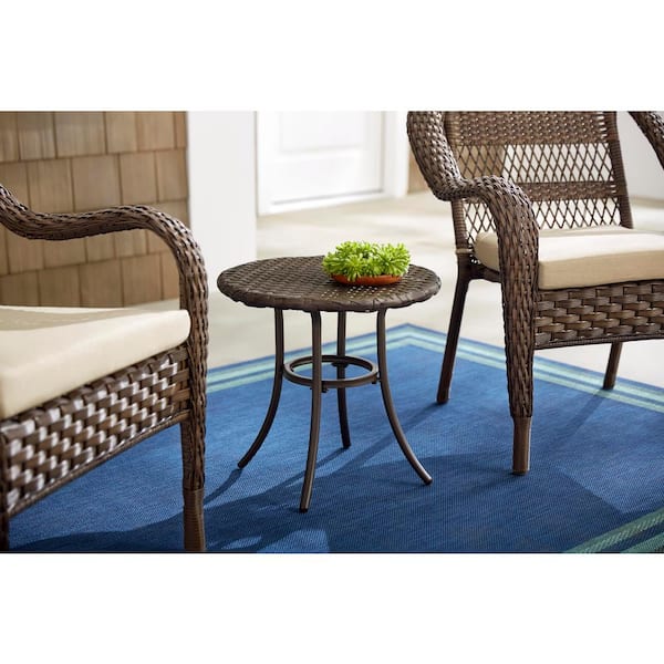 Stylewell 18 In Mix And Match Brown, Outdoor Furniture Side Tables Metal