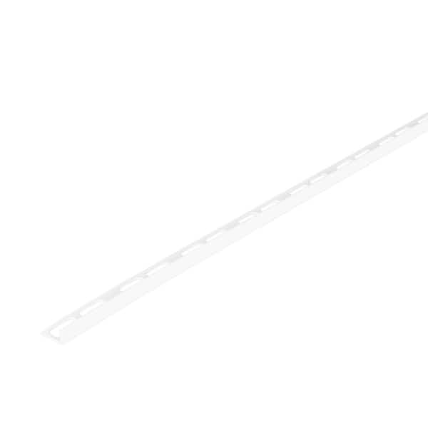 White 1 in. W x 96 in. L PVC 3/8 in. Tile Edge Trim