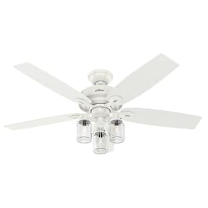 Crown Canyon 52 in. Indoor Fresh White Ceiling Fan Bundled with Handheld Remote Control