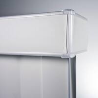 Crown White Cordless Room Darkening Vertical Blinds for Sliding Doors Kit with 3.5 in. Slats - 78 in. W x 84 in. L