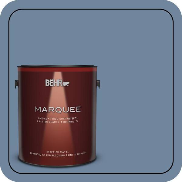 BEHR MARQUEE 1 gal. #S520-5 Thundercloud One-Coat Hide Matte Interior Paint & Primer