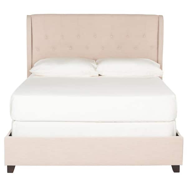 SAFAVIEH Blanchett Off-White/Beige Full Upholstered Bed