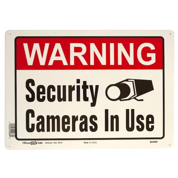 Everbilt 10 in. x 14 in. Security Cameras In Use Sign