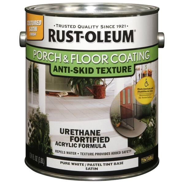 Rust-Oleum Porch and Floor 1- gal. Pure White Anti-Skid Satin Exterior Solid Stain (Case of 2)