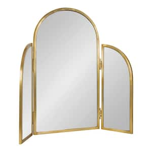 Amoli 27.50 in. W x 27.50 in. H Gold Arch Glam Framed Decorative Wall Mirror