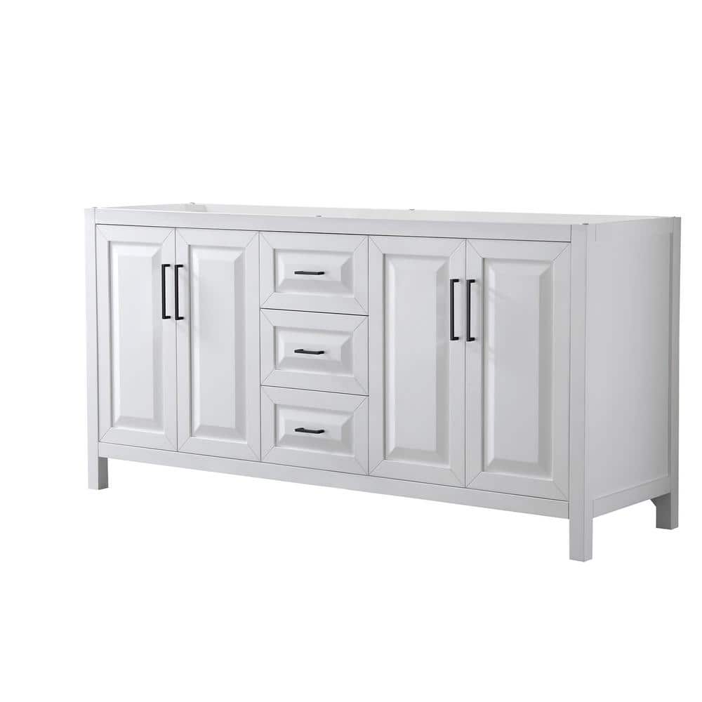 Daria 71 in. W x 21.5 in. D x 35 in. H Double Bath Vanity Cabinet without Top in White price history on PriceWatchPro
