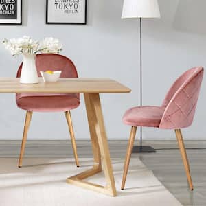 Zomba Rose Velvet Upholstered Side Dining Chair (Set of 2)