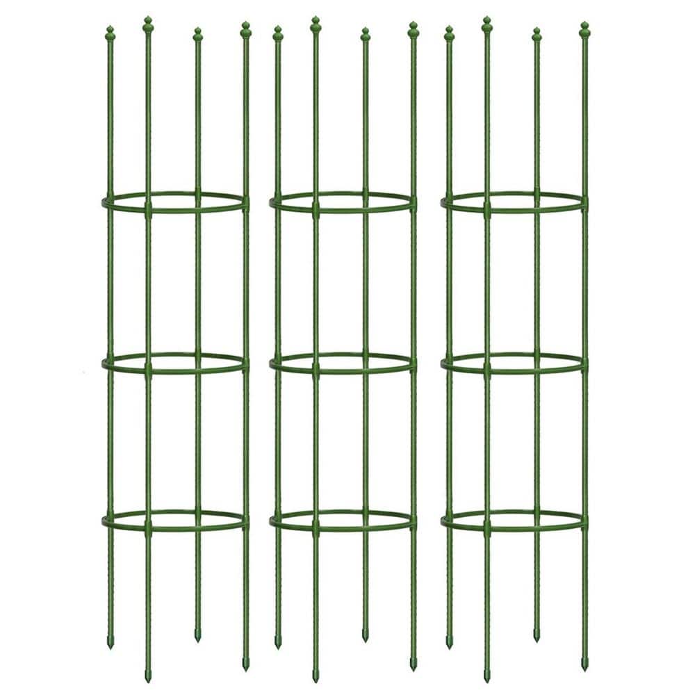 59 Inch Steel Adjustable Garden Tomato Plant Trellis Outdoor Climbing Support Cages for Vegetables 3 Pack price history on PriceWatchPro