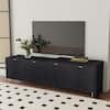 Unbranded Black TV Stand Fits TVs Up to 50 to 90 in. 70-90 in. Extendable Entertainment Center with Storage and Shelves TV Console P190369WZT1435