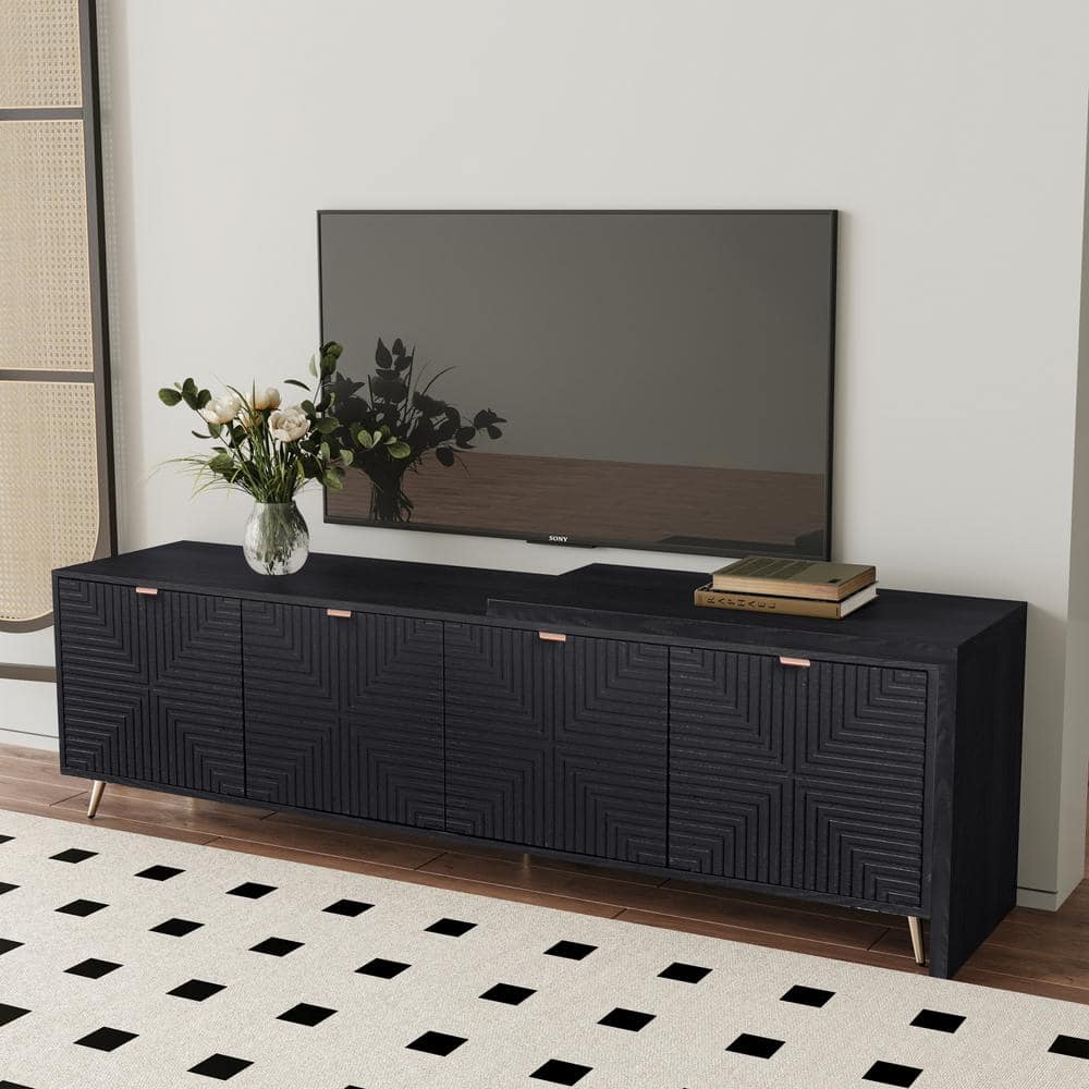 TV-134-BK ［BLACK］ black-tv-stands-p190369wzt1435