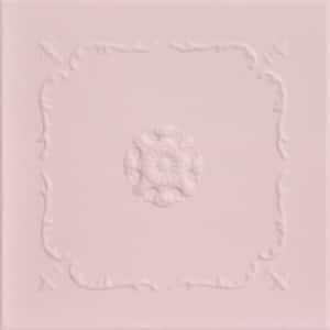 Bourbon Street Powder Blush 1.6 ft. x 1.6 ft. Decorative Foam Glue Up Ceiling Tile (21.6 sq. ft./Case)
