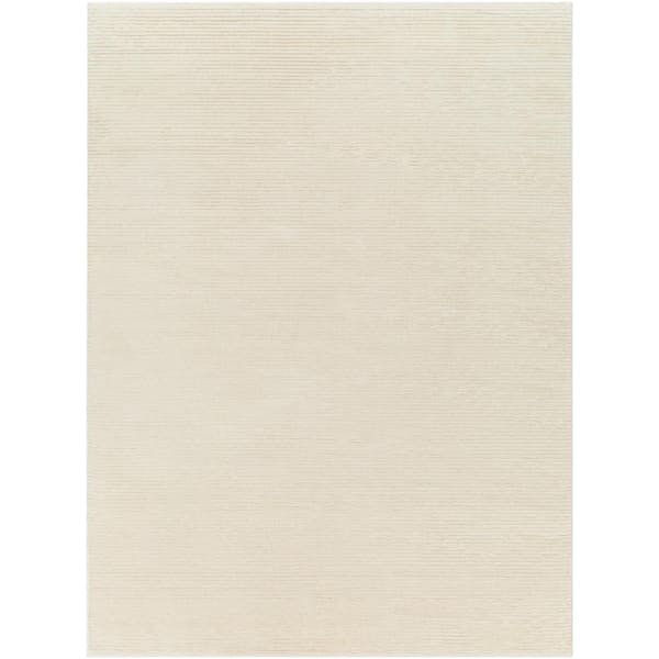 Alder Cream Stripe 5 ft. x 7 ft. Indoor Machine-Washable  Area Rug
